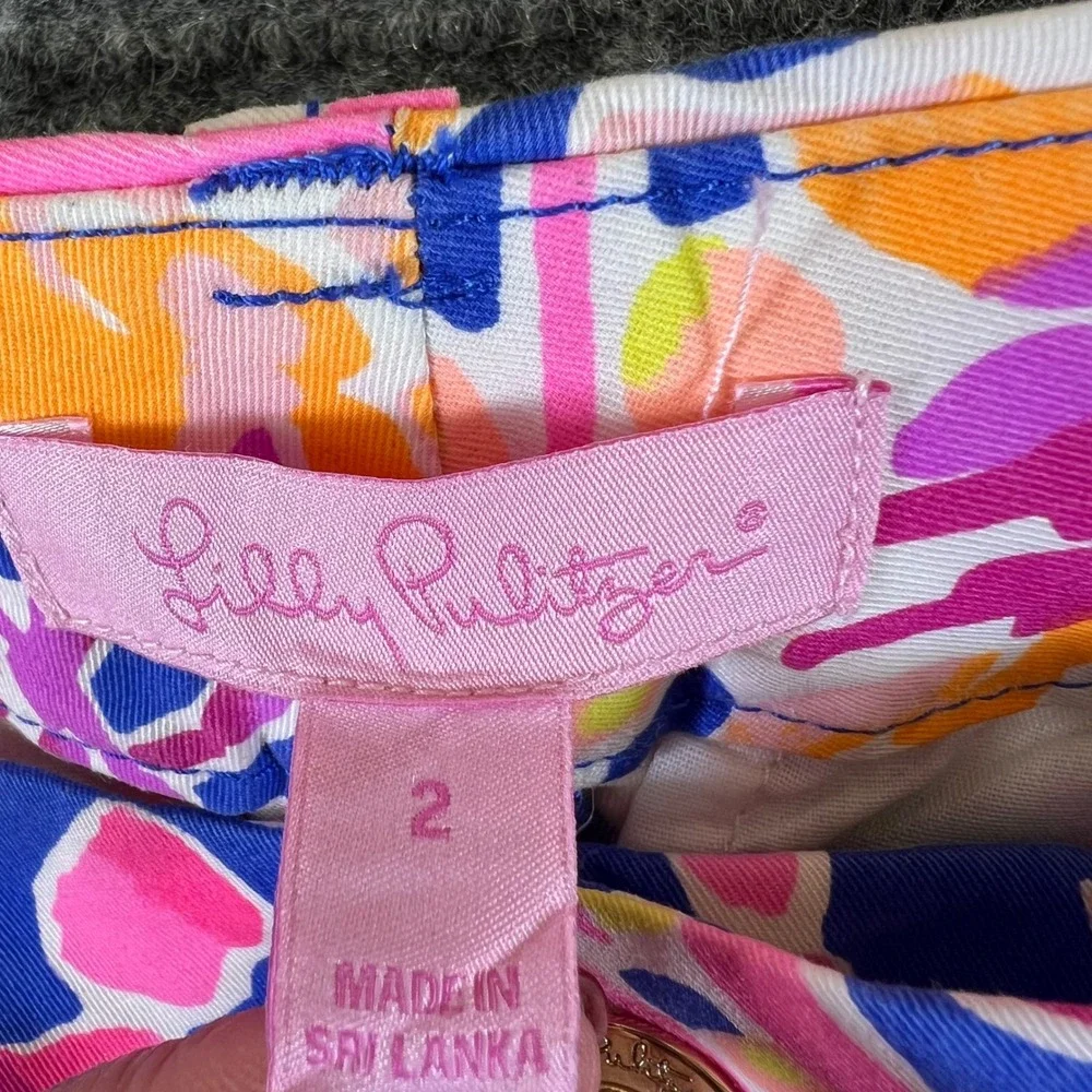 Lilly Pulitzer Lobster Print Skinny Pants Size 2 colorful incognito preppy‎ boho - Picture 4 of 16
